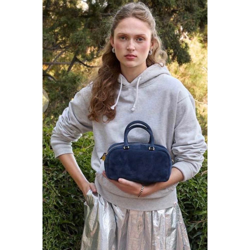Clare V. Petite Claudine Bag in Navy Excellent Condition